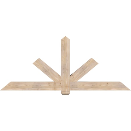 Ekena Millwork Kennewick Smooth Timber Gable Bracket, Douglas Fir, 84"W x 35"H x 5 1/2"D x 5 1/2"F, 10/12 Pitch GBW084X35X0606KEN00SDF